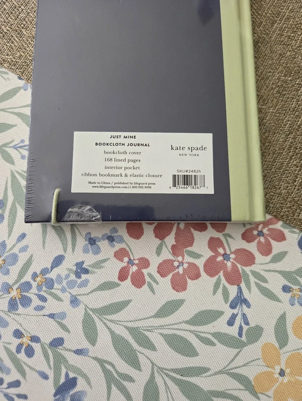 kate spade Navy and Mint Hardcover Initial 